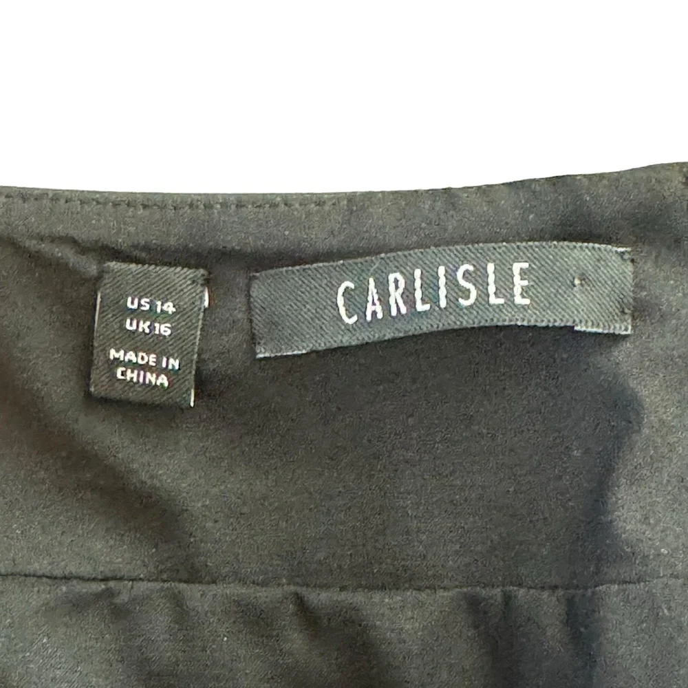 *NWOTs Carlisle Size 14 Black Lined Skirt w Chunky Zipper Detailing